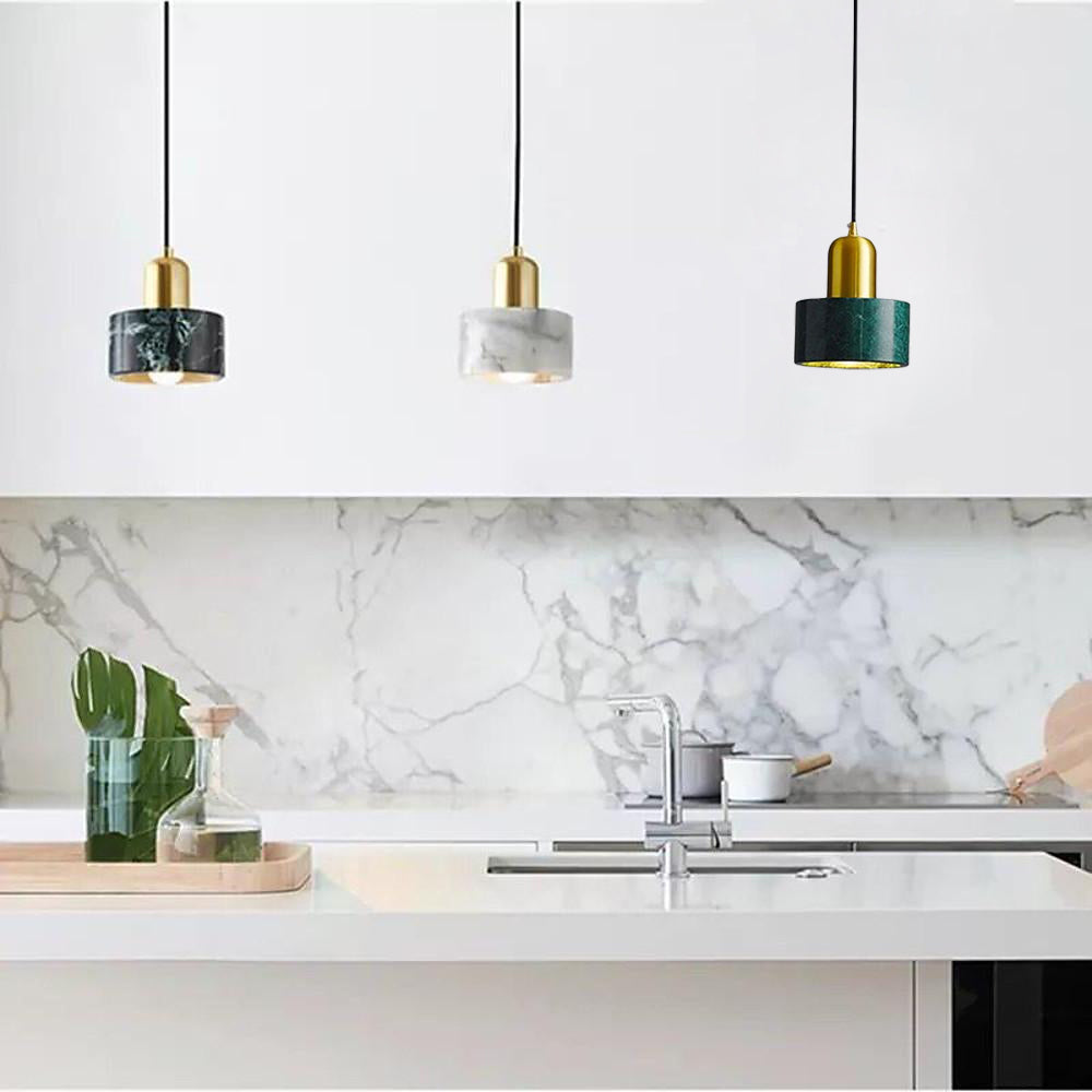 Minimalist Cylindrical Electroplated Copper LED Modern Pendant Lighting