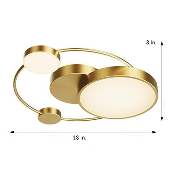 Artistic Circles Design Dimmable LED Modern Flush Mount Ceiling Lights