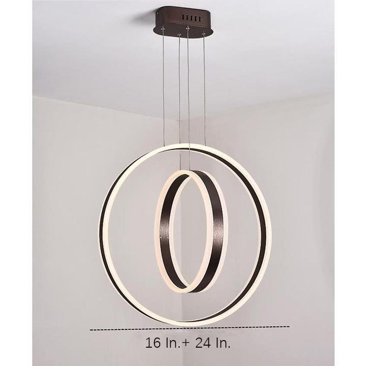 Twin Circle LED Orb Chandelier Ceiling Light