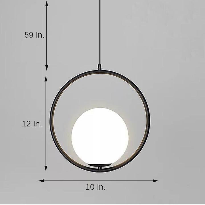 Circle Glass Globe Pendant Light Island Kitchen Dining Room Lighting