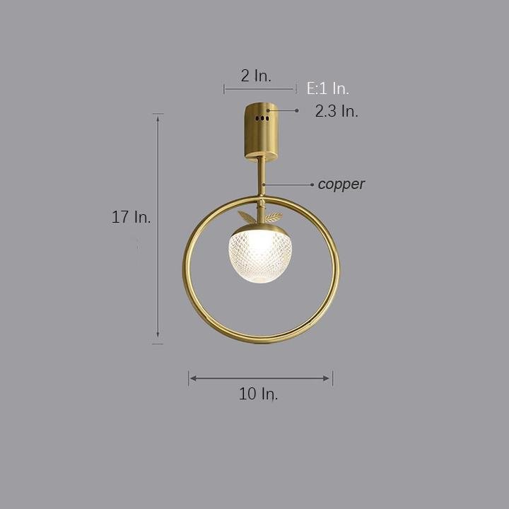 Circle LED Gold Modern Flush Mount Lighting Ceiling Lights Chandeliers