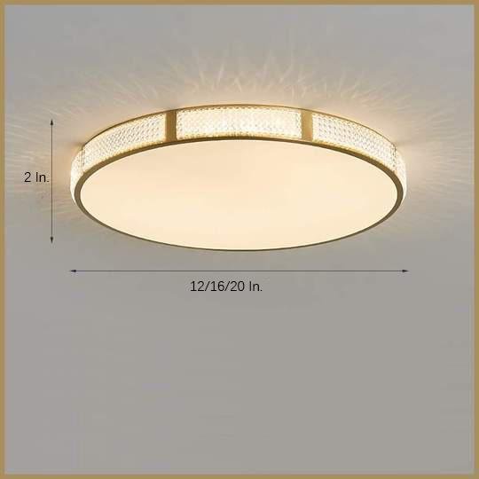 Circular Copper Acrylic LED Nordic Ceiling Lights Flush Mount Lighting