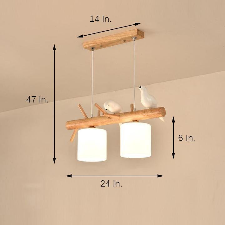 Rustic Island Kitchen Pendant Lighting Wood Bamboo Glass Pendant Lighting