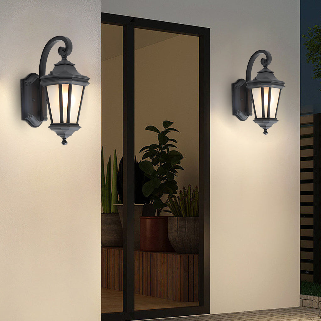 Minimalist Frosted Glass Waterproof European-Style Outdoor Wall Lamp