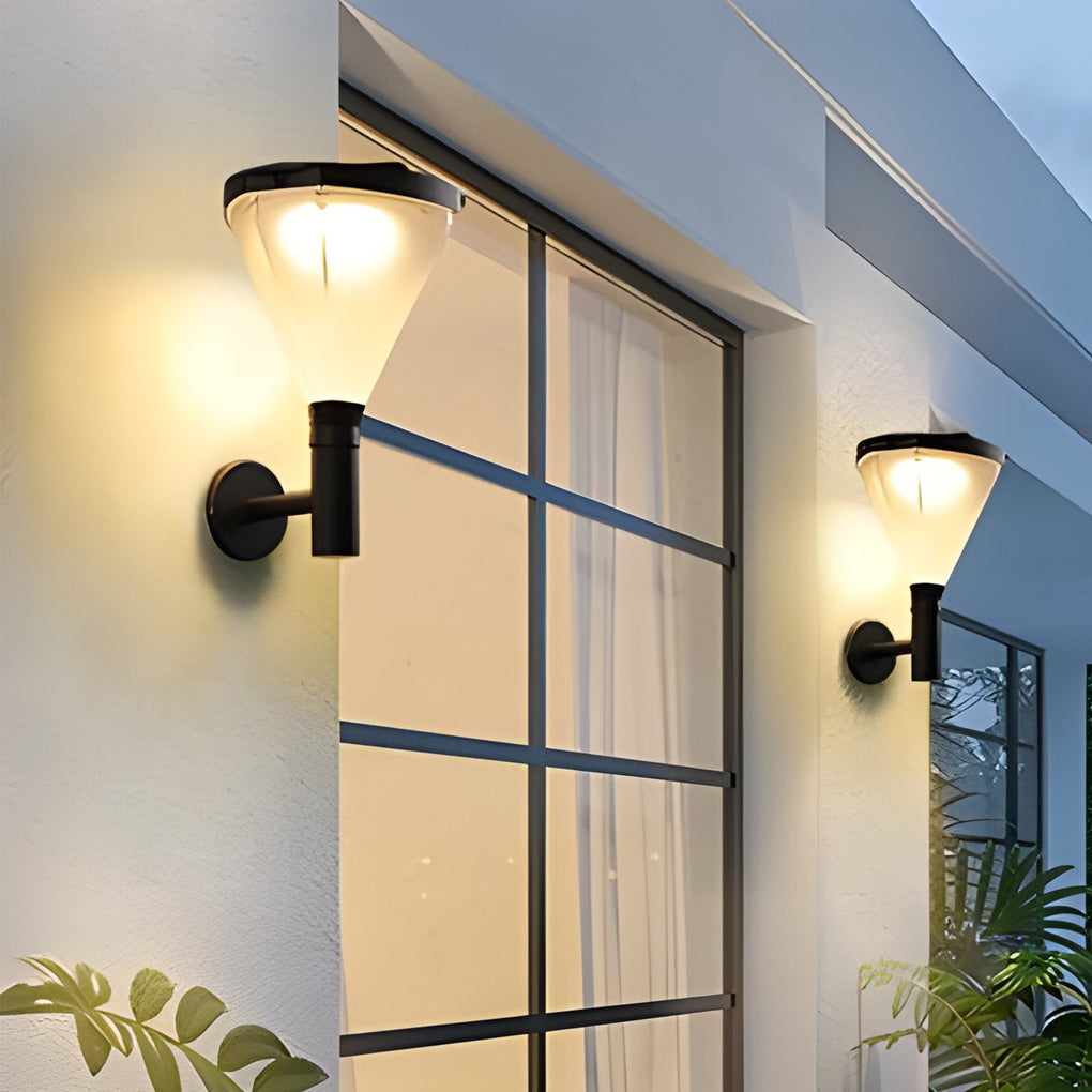 Geometric Waterproof LED Modern Outdoor Plug in Wall Lamp Wall Sconce Lighting