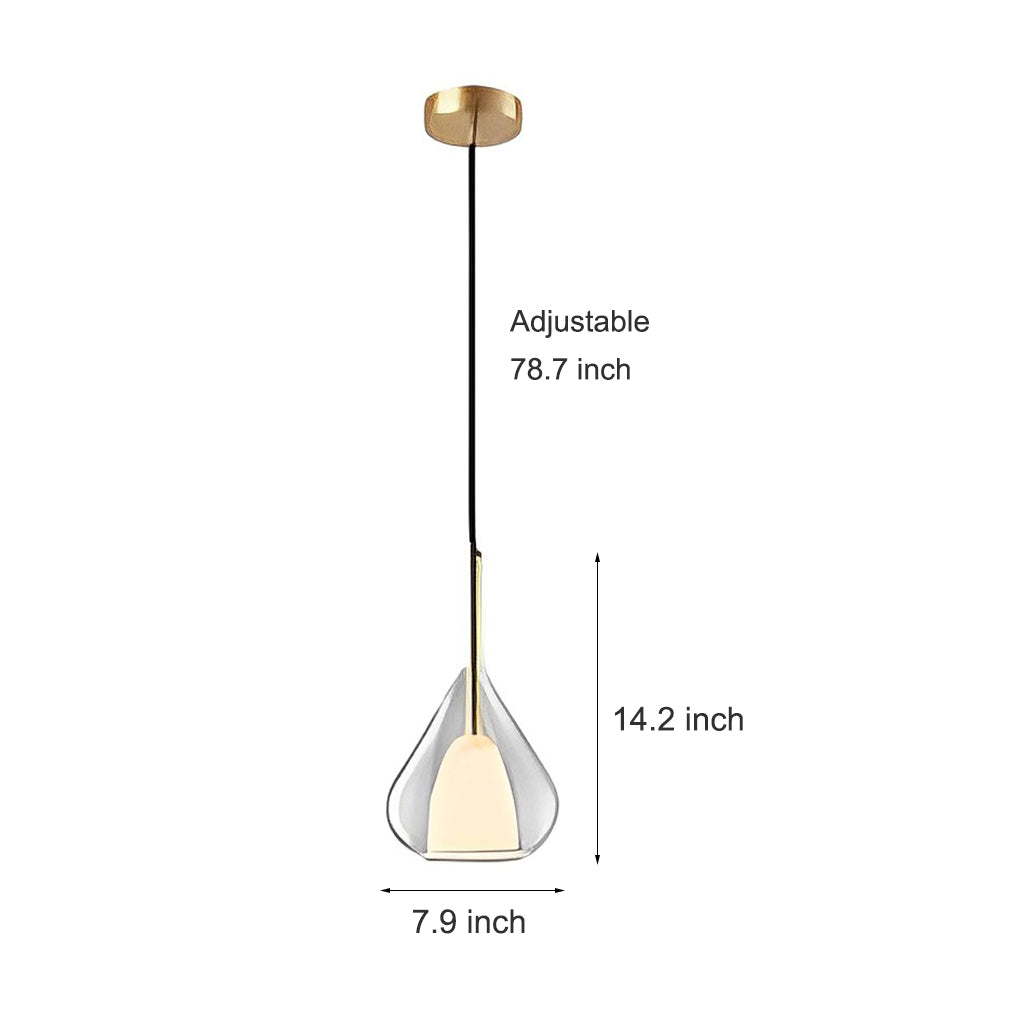 Raindrop Creative Double Layers Glass Nordic Pendant Lights Small Chandelier