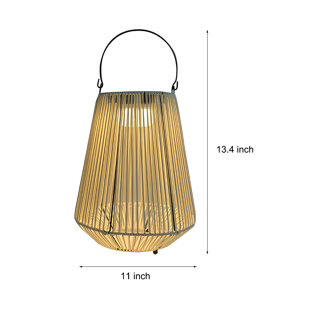 Portable Waterproof Handmade Rattan LED Modern Solar Outdoor Lanterns