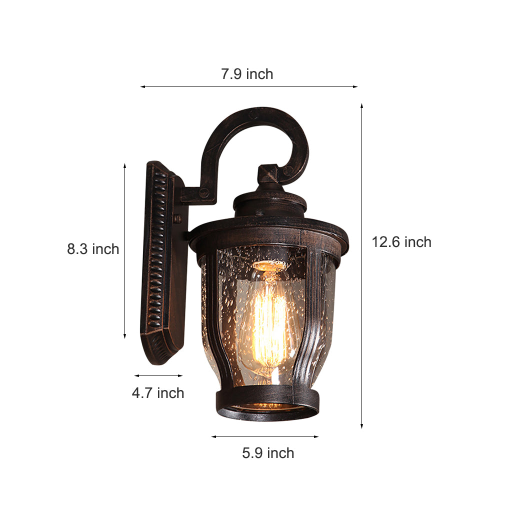 Retro Creative Waterproof Bubbles Glass Vintage Outdoor Wall Lights