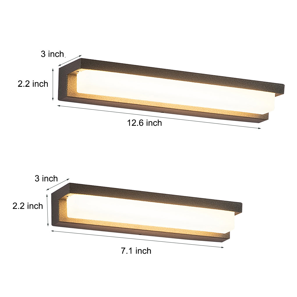 Contemporary Stainless Steel Linear LED Strip Outdoor Wall Light ??Modern, Weatherproof for Garden Villa