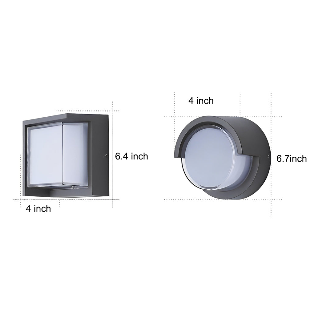 Modern Outdoor Wall Lights Round & Square Waterproof Designs for Gardens & Villas