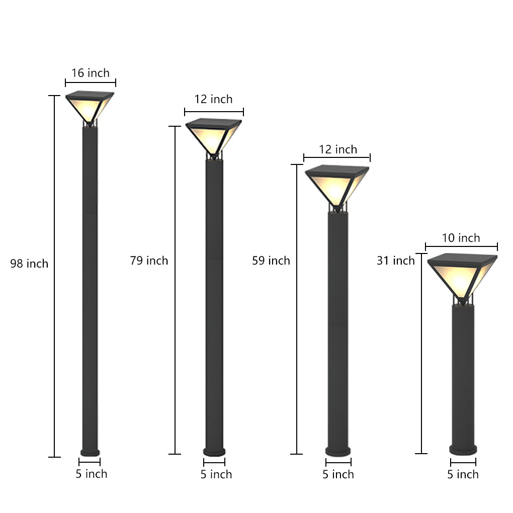 Waterproof LED Solar Lamp Post Lights Heavy Duty Outdoor Lamp Post