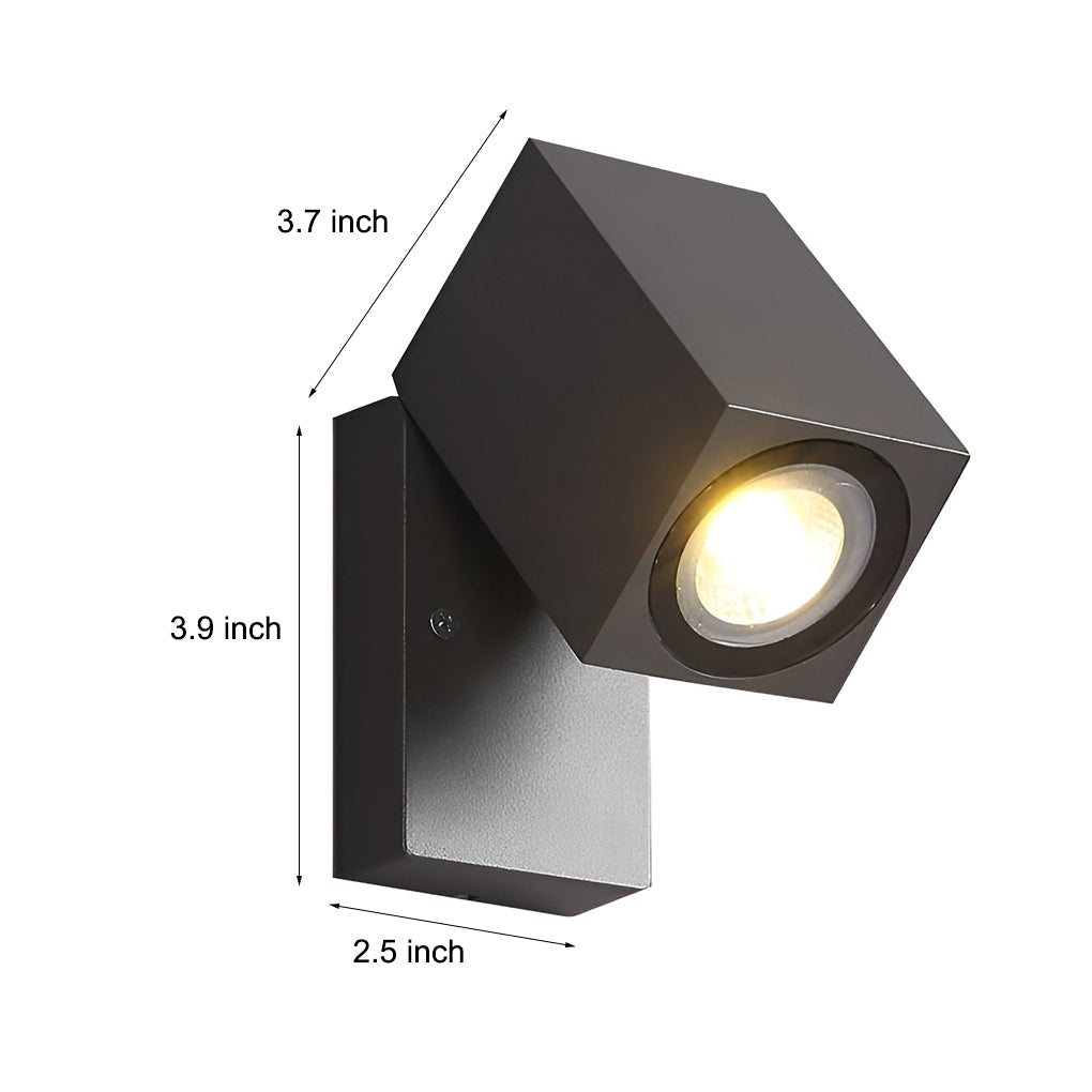 Square Adjustable Waterproof Motion Sensor LED Sconces Indoor Outdoor Wall Lamp Spot Lights