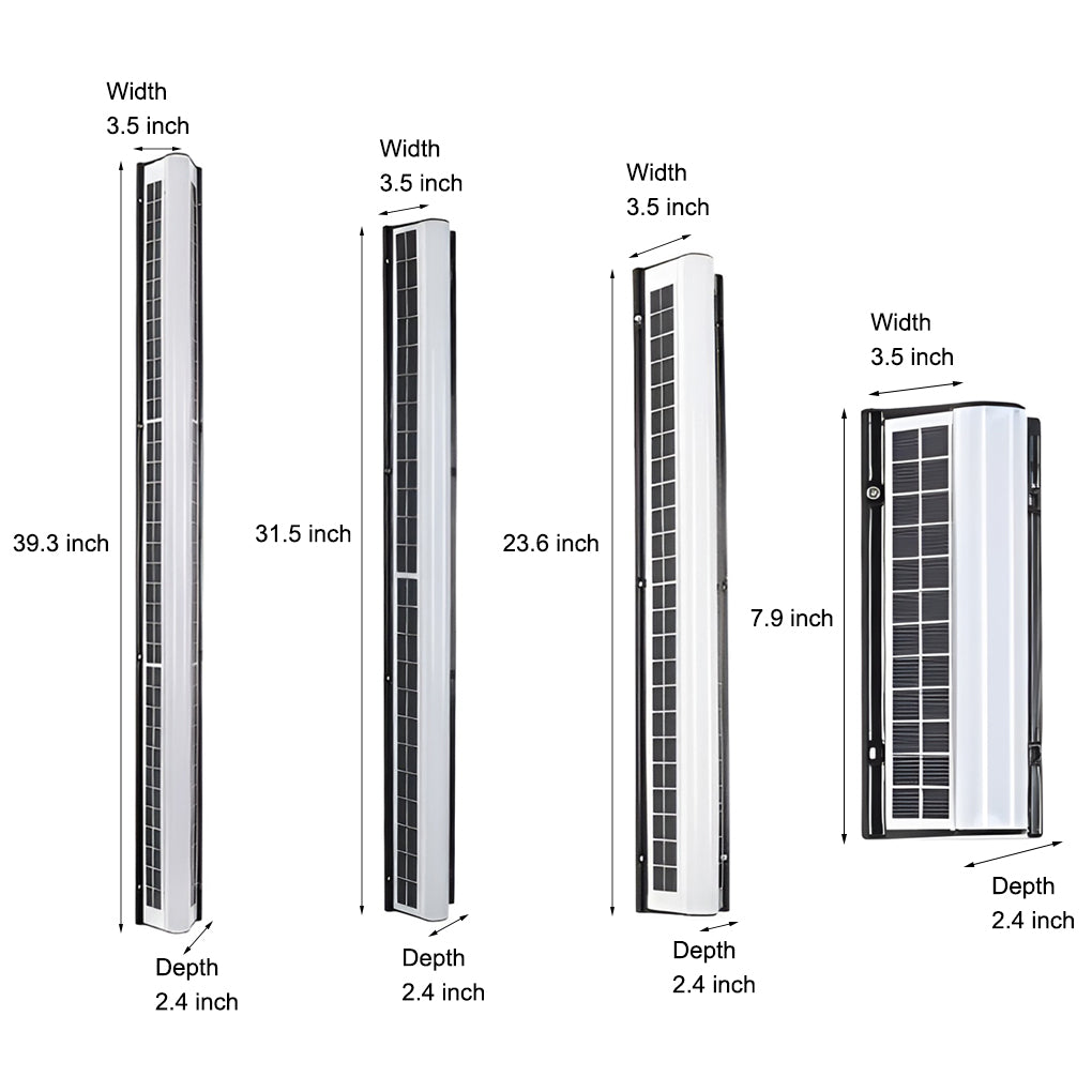 Long Acrylic LED Solar Outdoor Wall Light Waterproof Linear Wall Mounted Lighting