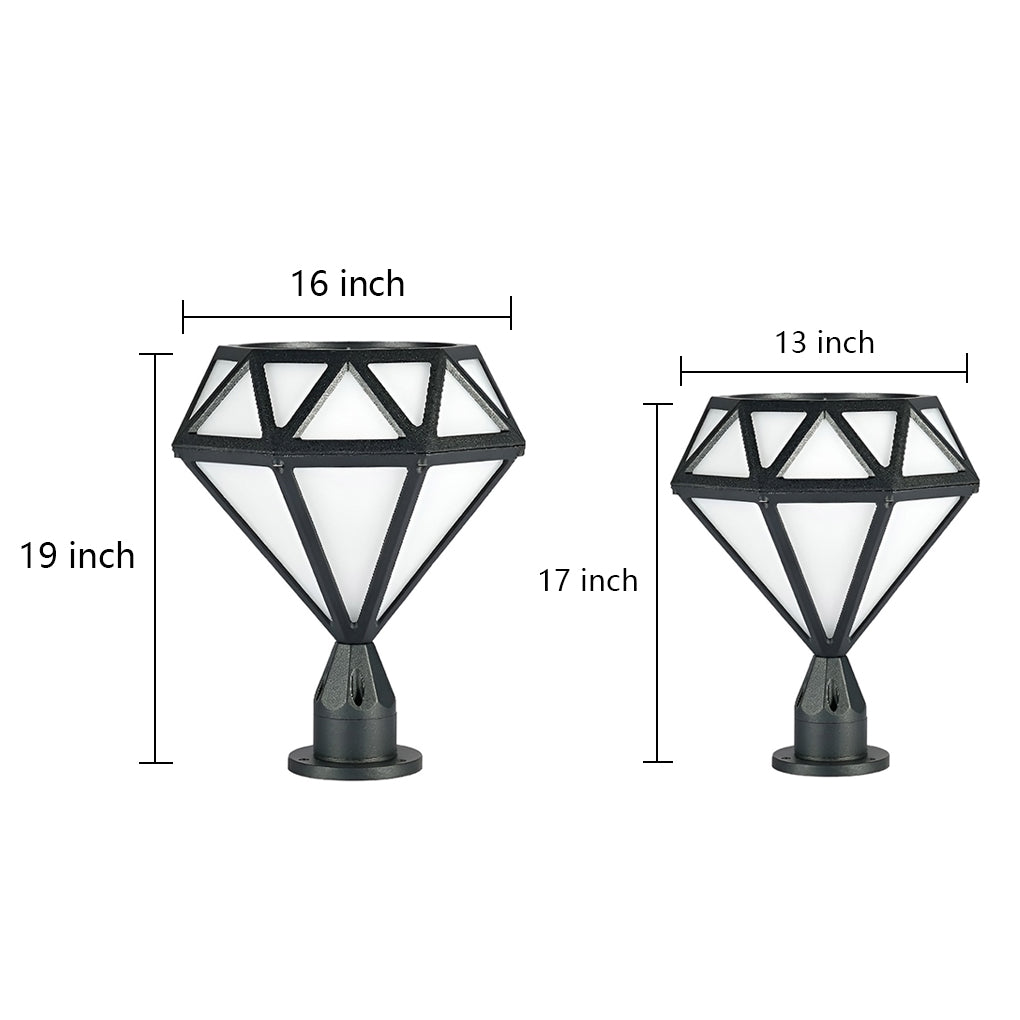 Unique Diamond-shaped LED Post Lights Outdoor Lights Waterproof Fence Post Lights