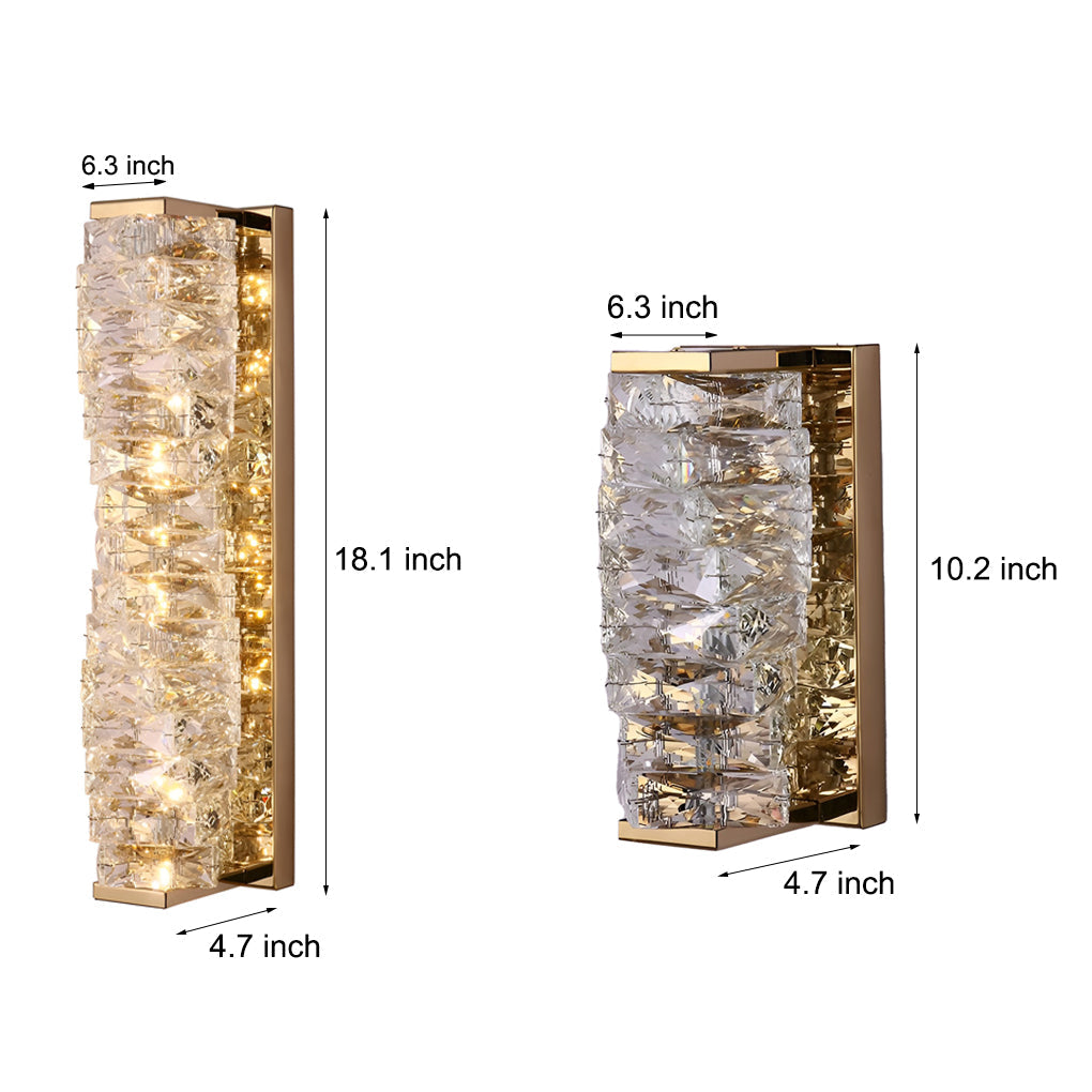 Creative Crystal Three Step Dimming Light LED Modern Wall Sconce Lighting Wall Lamp