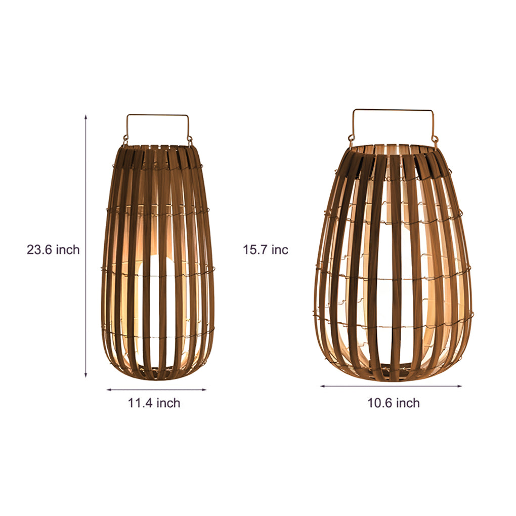 [Clearance Sale]Rattan Portable Lantern Shaped LED Waterproof Solar Outdoor Lights