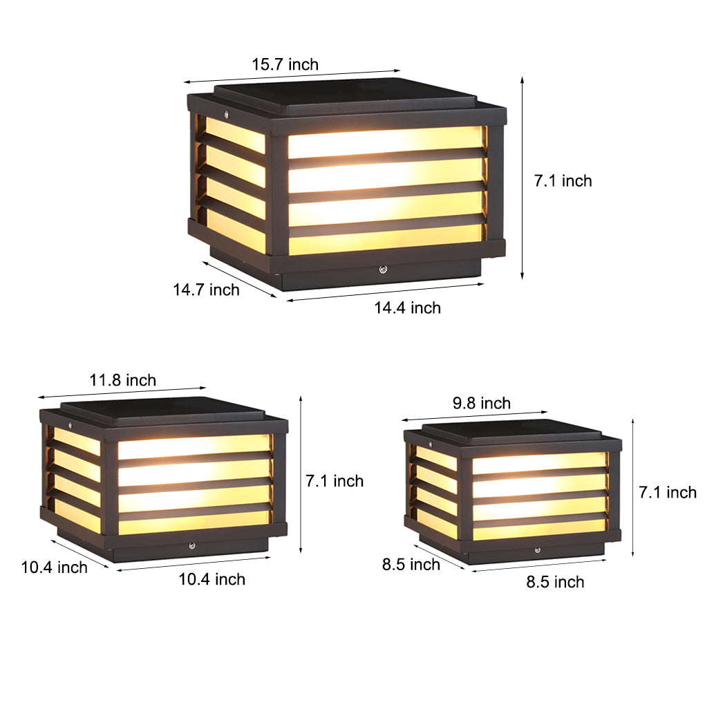 Modern Solar LED Fence Cap Post Lights for Pretty Fence Post Lighting