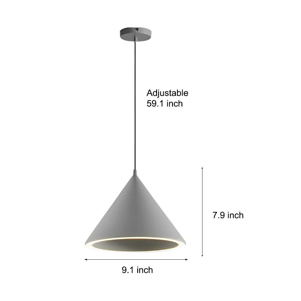 Minimalist Conical LED Macaron Color Nordic Pendant Light Kitchen Island Lighting