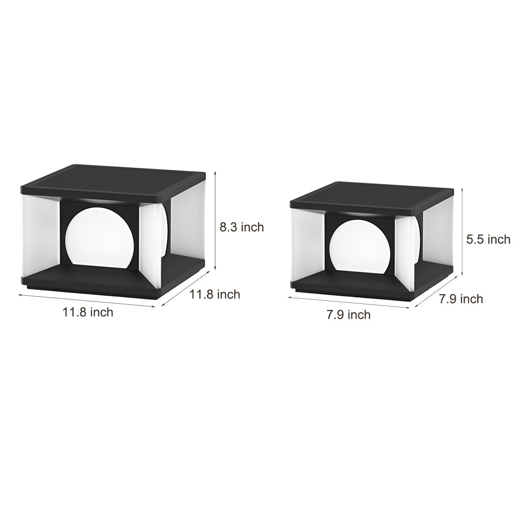 Square LED Waterproof Modern Solar Post Caps Lights Deck Post Lights