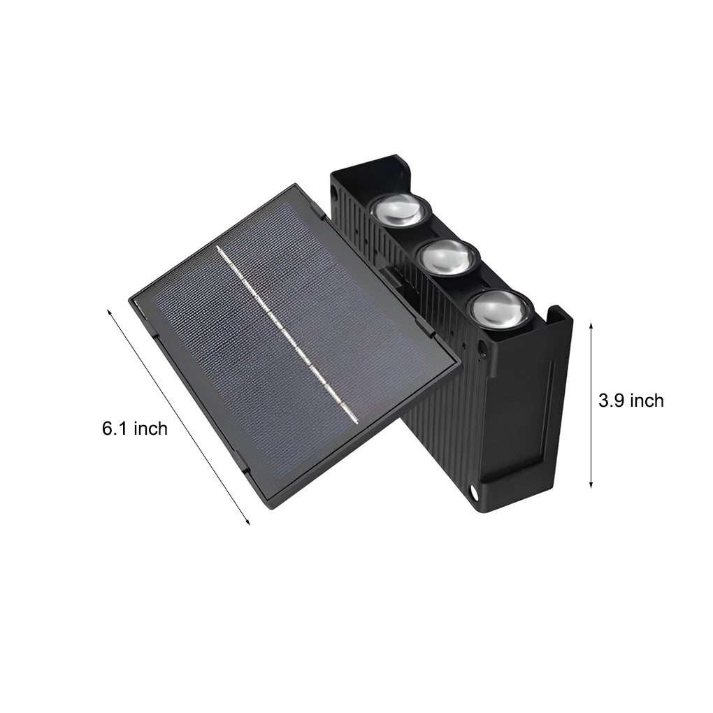 Rectangular Waterproof Up and Down Light LED Modern Solar Wall Lamp