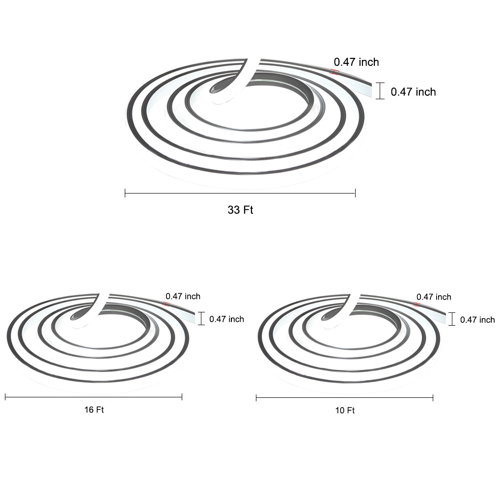 24V Waterproof Recessed Silicone Side-Emitting & Flat LED Strip Lights for Step and Deck Lighting