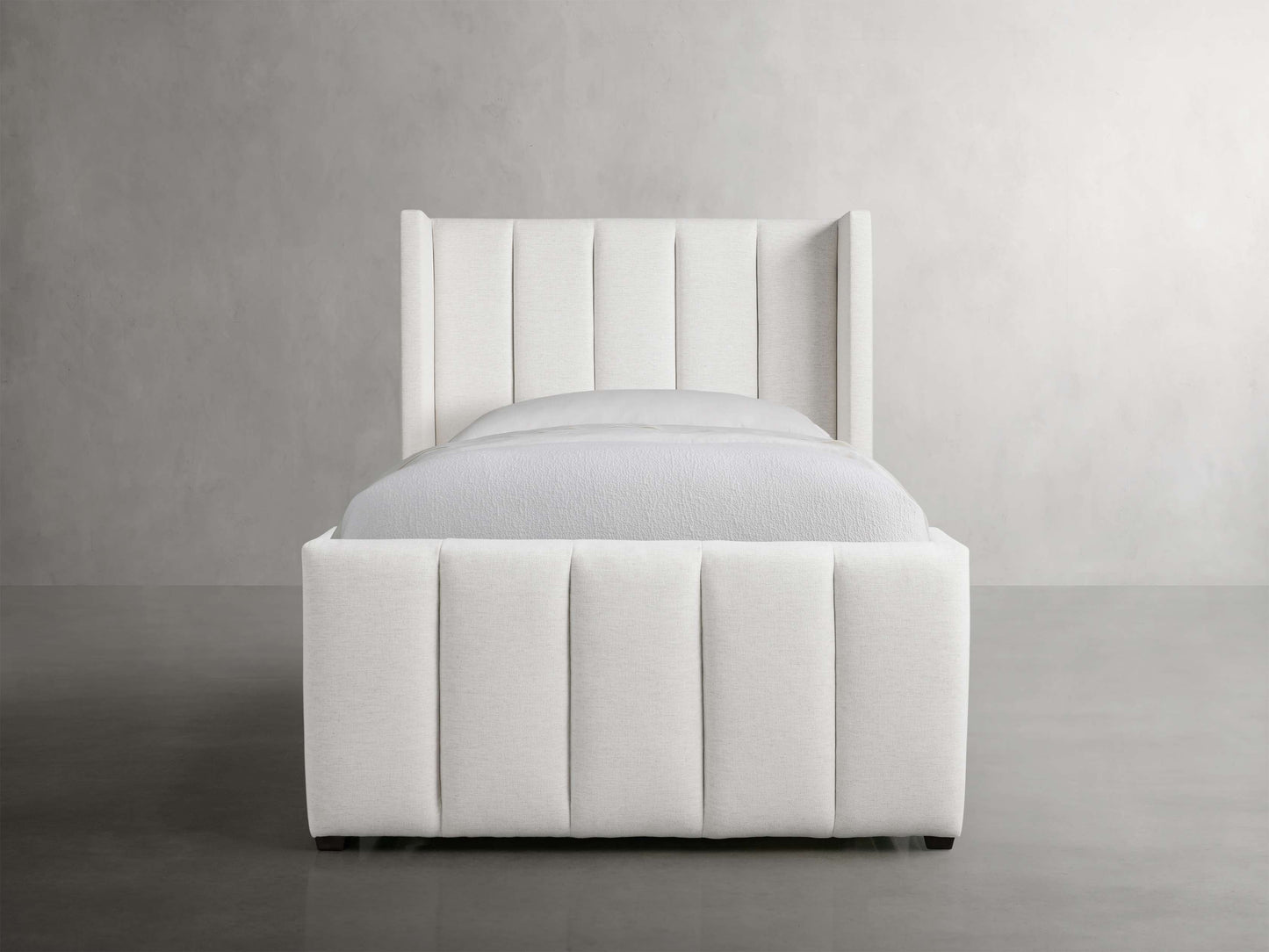 Wyller Channel-Stitched Twin Bed with High Footboard