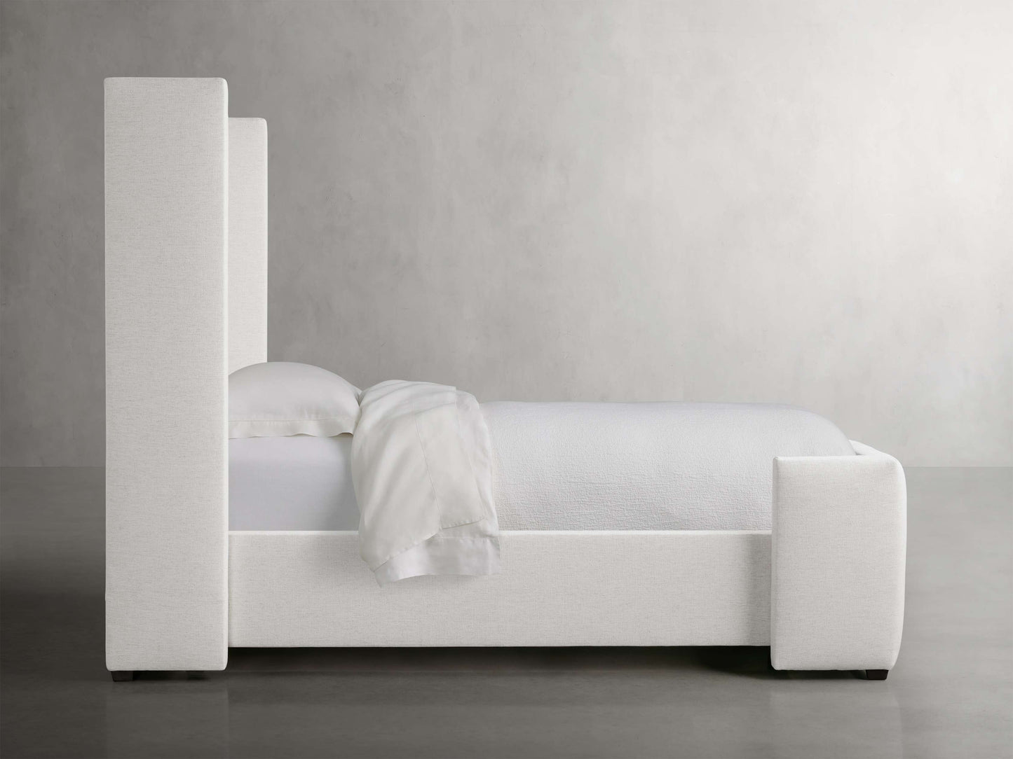 Wyller Channel-Stitched Twin Bed with High Footboard