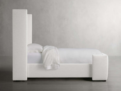 Wyller Channel-Stitched Twin Bed with High Footboard