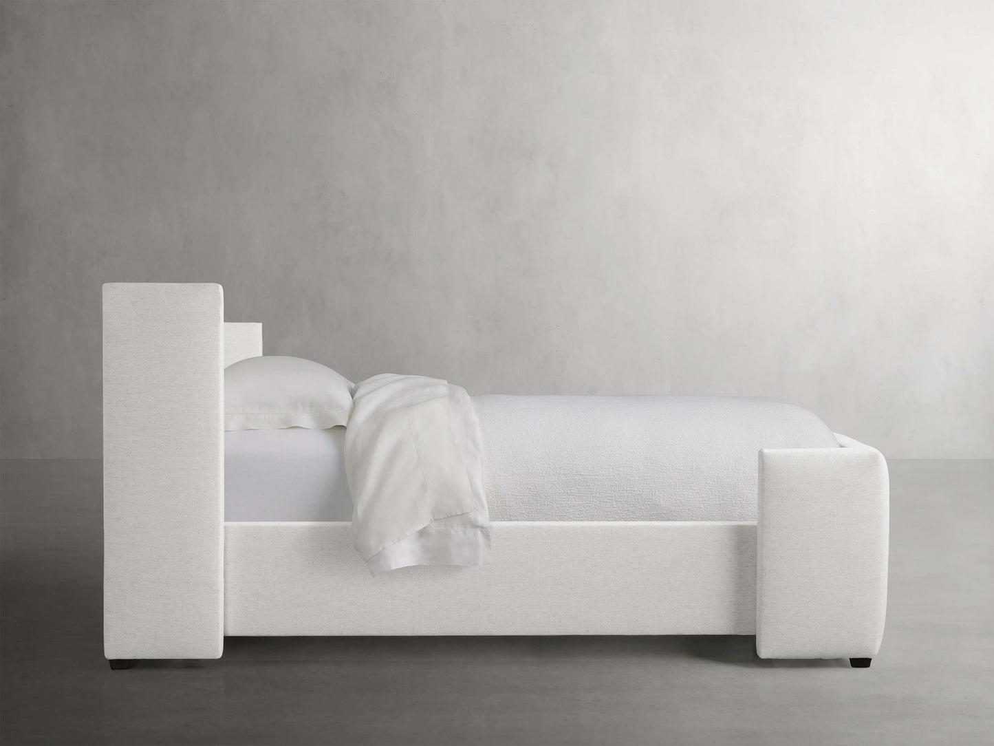 Wyller Channel-Stitched Twin Bed with High Footboard