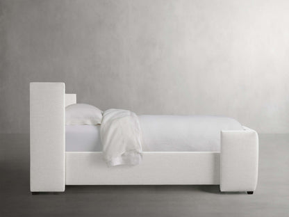 Wyller Channel-Stitched Twin Bed with High Footboard