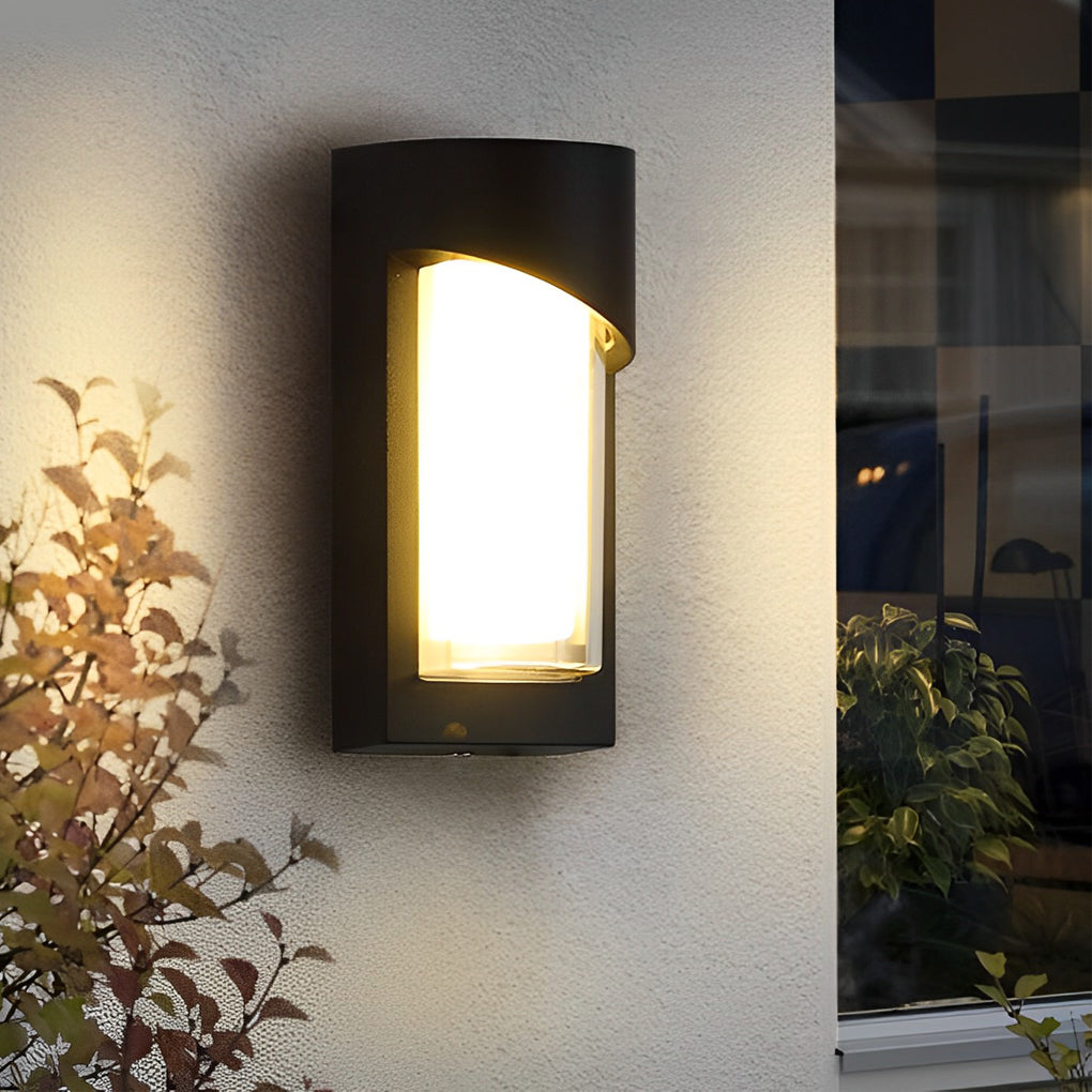 Creative Waterproof LED Black Modern Outdoor Wall Lamp Exterior Lights