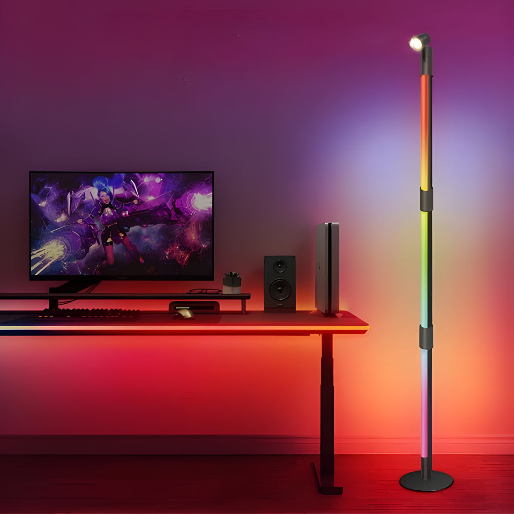 RGB Rotating Floor Lamp with Spotlight, Remote Control