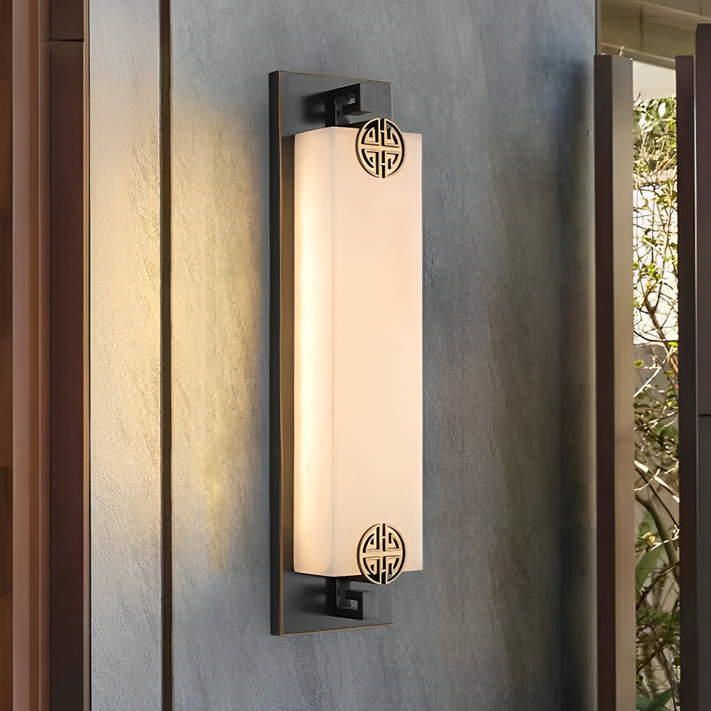 Outdoor Waterproof LED Copper Retro Exterior Wall Lights Sconces Lighting