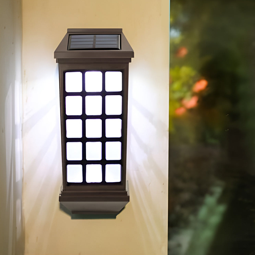 Solar LED Light-controlled Motion Sensor Modern Outdoor Wall Lamp