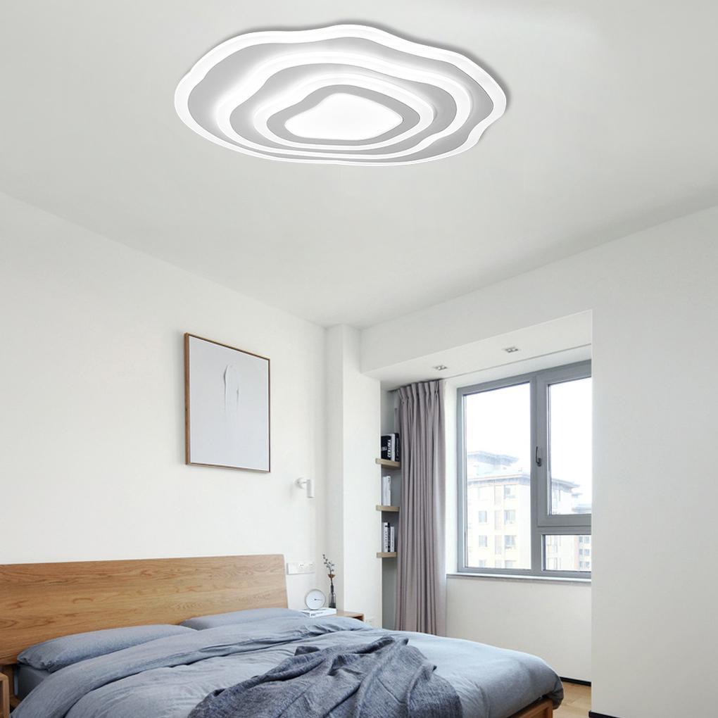 Modern Industrial Rippled White Flush Mount Ceiling Light for Bedroom