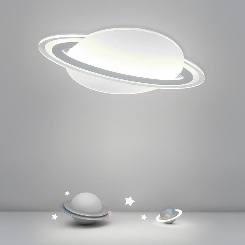 Modern Planet Shaped Flush Mount Lights Dimmable LED Ceiling Lights with Remote