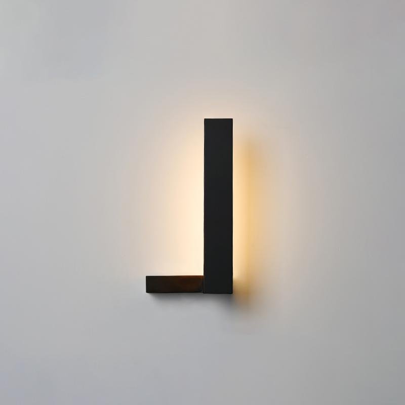 Modern LED L Shaped Black White Wall Sconce