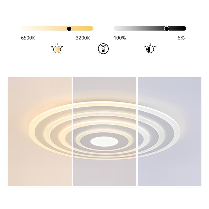 Concentric Circles Modern Flush Mount Light Dimmable LED Ceiling Lights