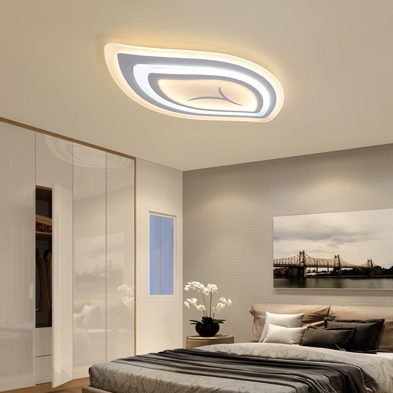 Leaf Shaped Modern Flush Mount Light with Remote Control