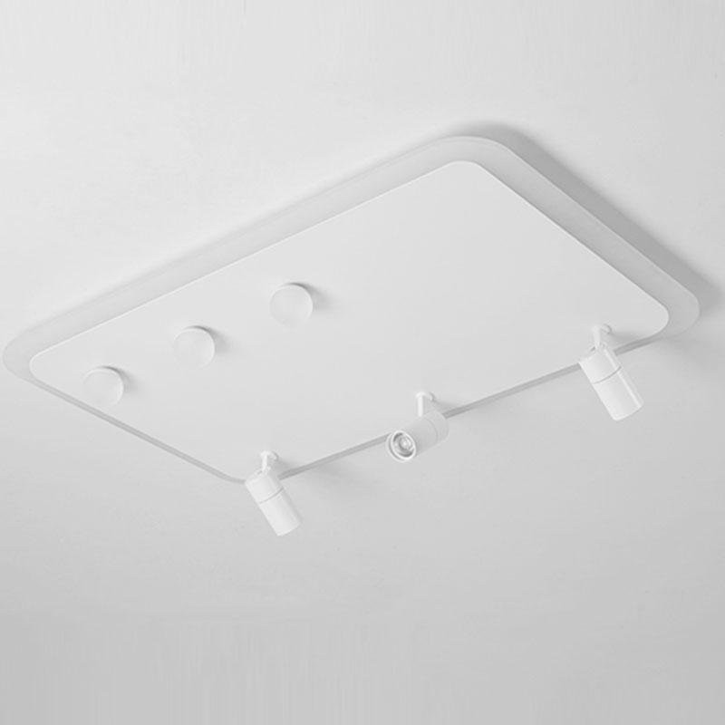 Rectangular Square Dimmable Flush Mount LED Lights with Adjustable Spotlights