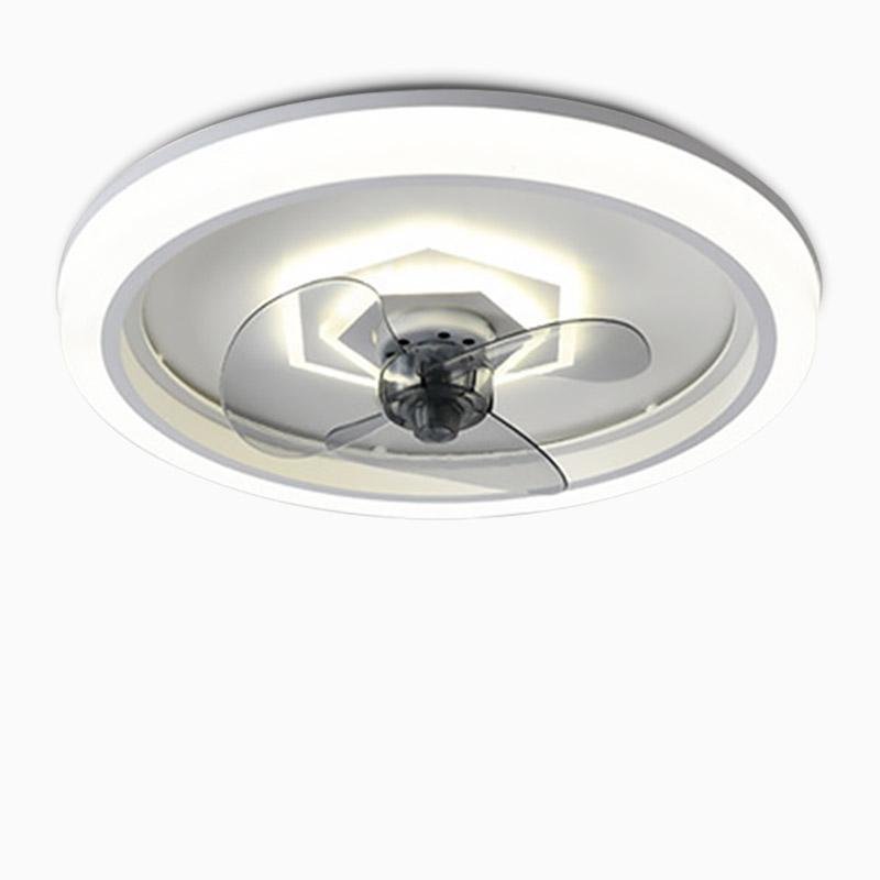 Round LED Modern Ceiling Fan Light with Remote Control Ceiling Fans Lamp