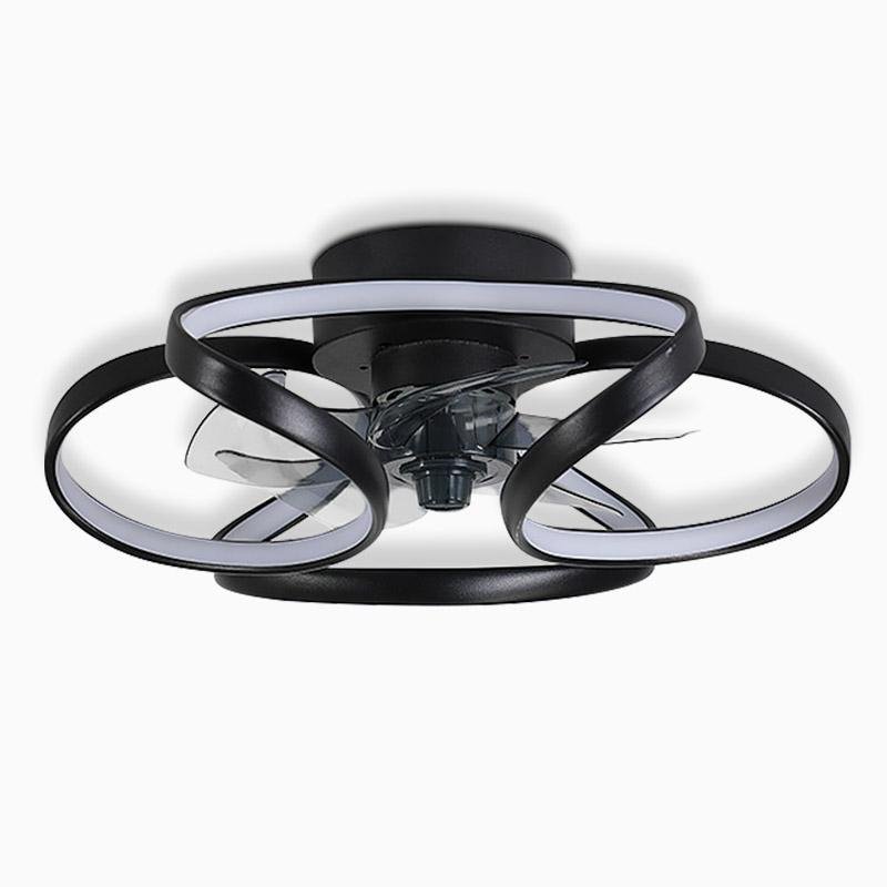 Flower LED Modern Flush Mount Ceiling Fan Lights with Remote Control