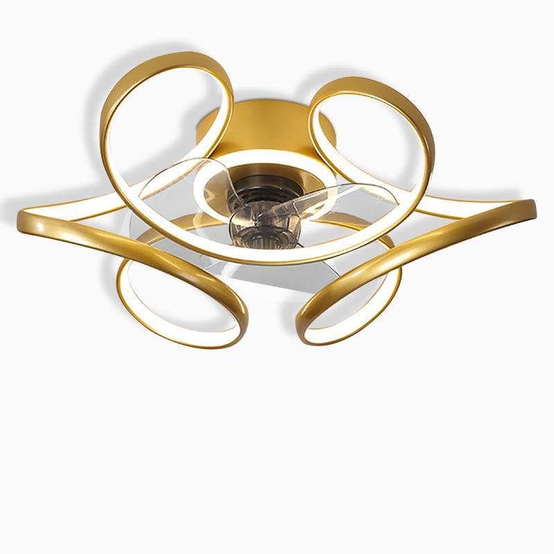 18" Flower Shaped Modern Ceiling Fans Light with Remote Chandelier with Fan