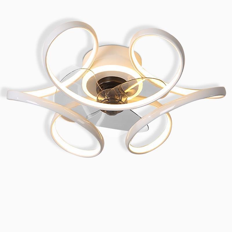 18" Flower Shaped Modern Ceiling Fans Light with Remote Chandelier with Fan