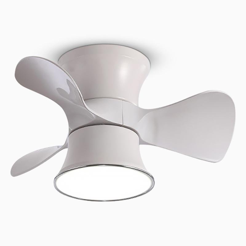 3-Curved Blade Small Ceiling Fan with LED Light