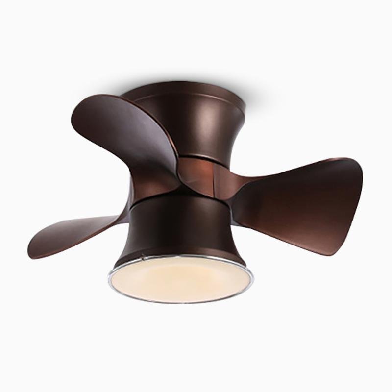 3-Curved Blade Small Ceiling Fan with LED Light