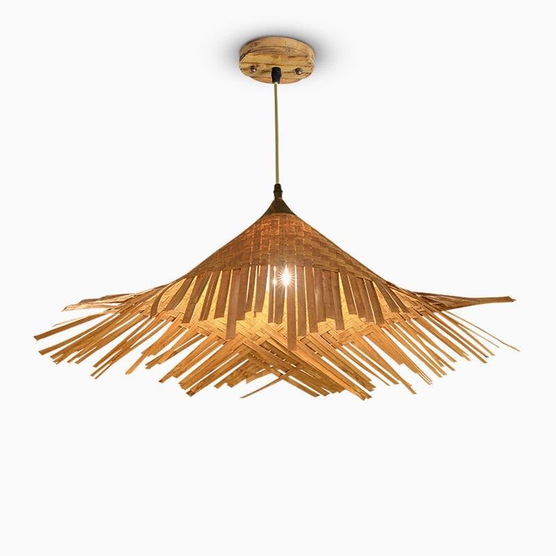 Caribbean Infused Bamboo Woven Pendant Light Burlywood Kitchen Lighting