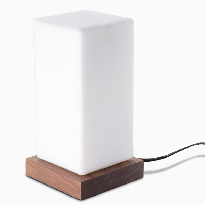 Cube Wooden Battery Operated LED Accent Kids Lamp