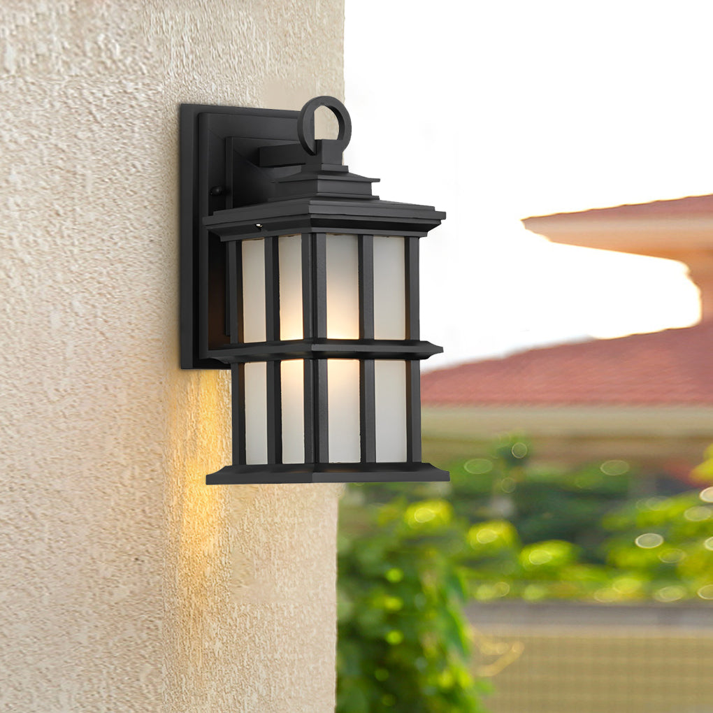 Outdoor Waterproof Aluminum Black European Style Exterior Wall Lights