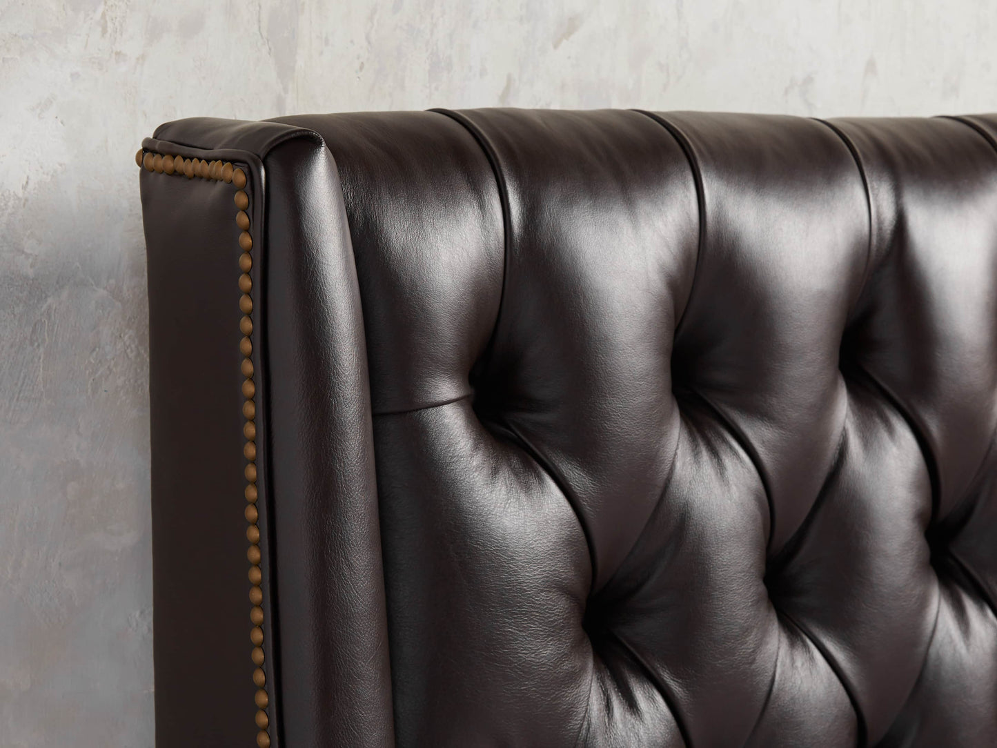 Devereaux Leather Tufted Bed